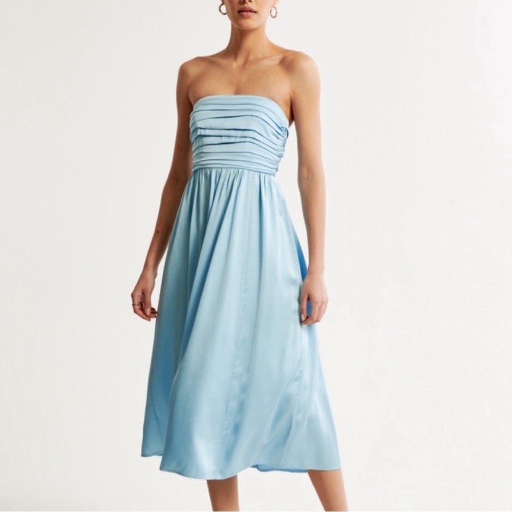 Emerson Ruched Strapless Midi Dress